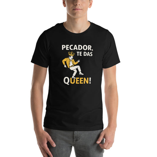 camiseta pecador te das queen humor rock clasico