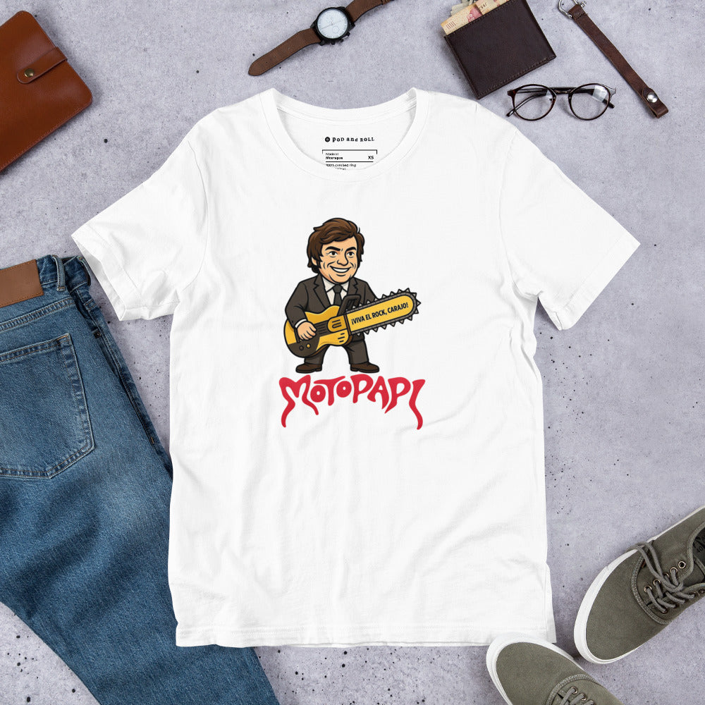 camiseta motopapi ilustracion humor rock parodia musical